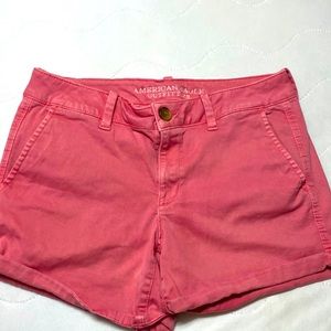 PINK AMERICAN EAGLE BOOTY SHORTS